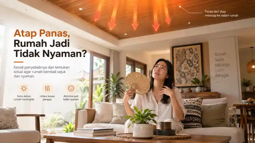 Panas dari plafon rumah membuat ruangan terasa gerah