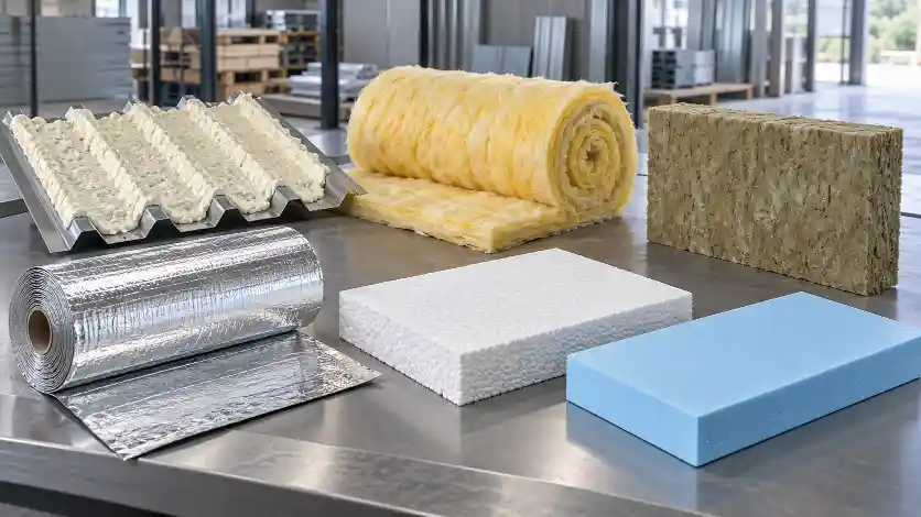 Perbandingan material insulasi polyurethane glasswool rockwool aluminium foil EPS dan XPS