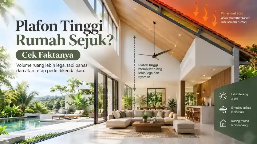 Plafon Tinggi Bikin Rumah Lebih Sejuk? Cek Faktanya