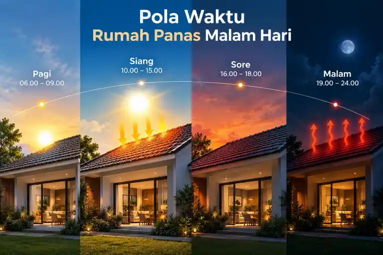 Pola waktu rumah panas membantu mengetahui kemungkinan sumber panas yang masih terasa pada malam hari