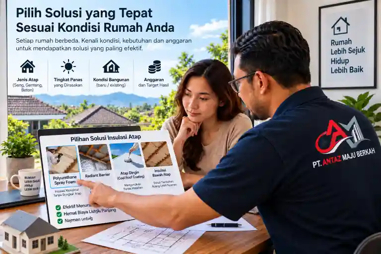 Memilih solusi untuk mengurangi panas atap berdasarkan kondisi rumah