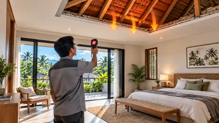 Cara mengetahui apakah sumber panas rumah berasal dari atap