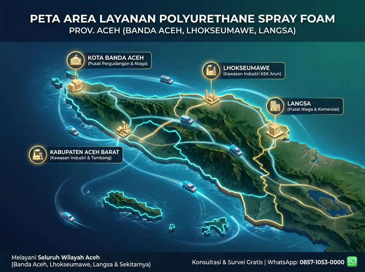 Area layanan jasa polyurethane spray foam Aceh