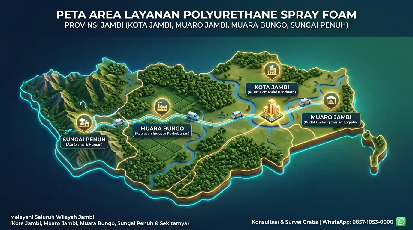 Area layanan jasa polyurethane spray foam Jambi