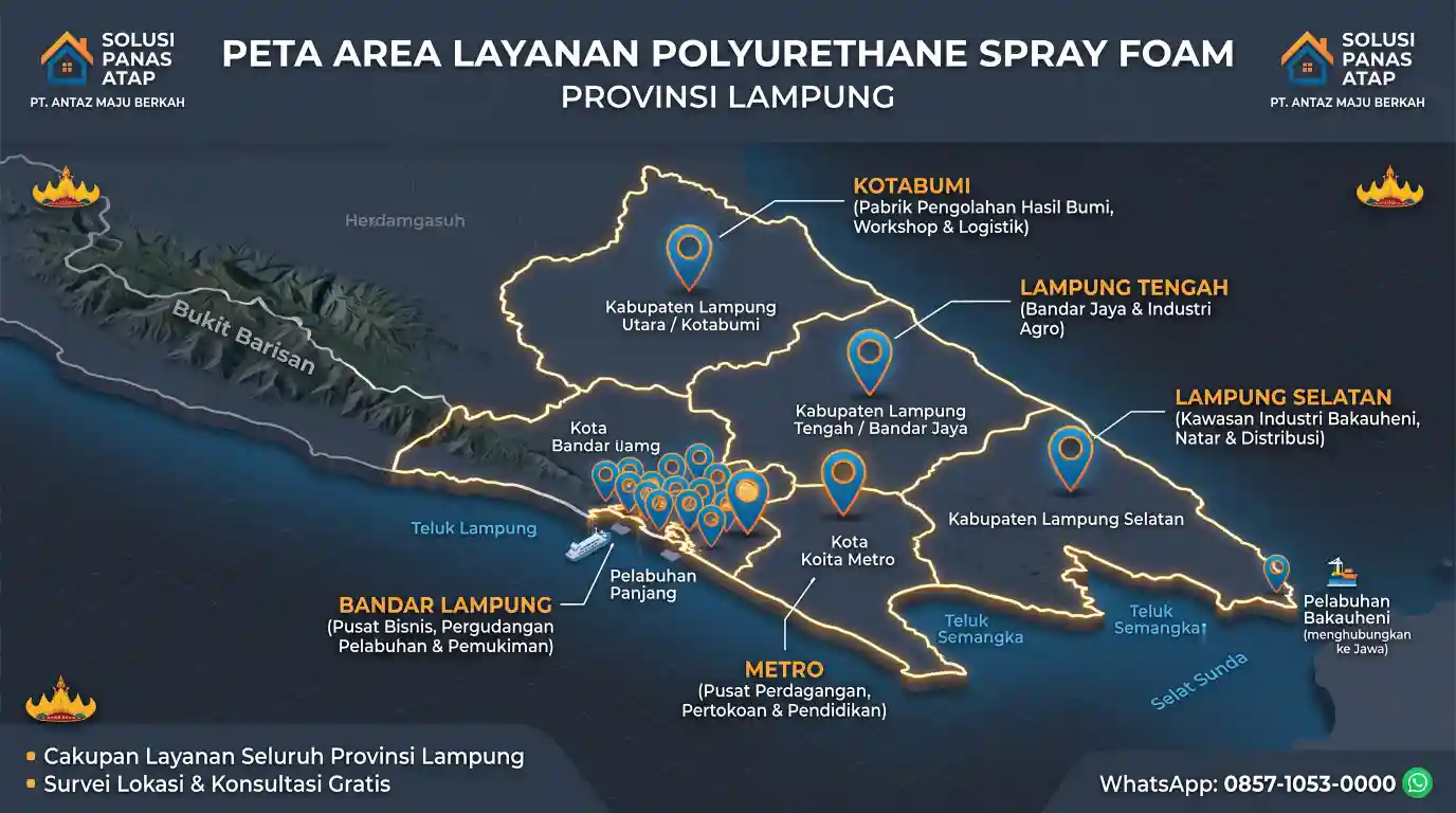 Area layanan jasa polyurethane spray foam Lampung