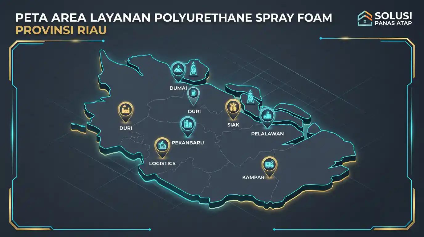 Area layanan jasa polyurethane spray foam Riau
