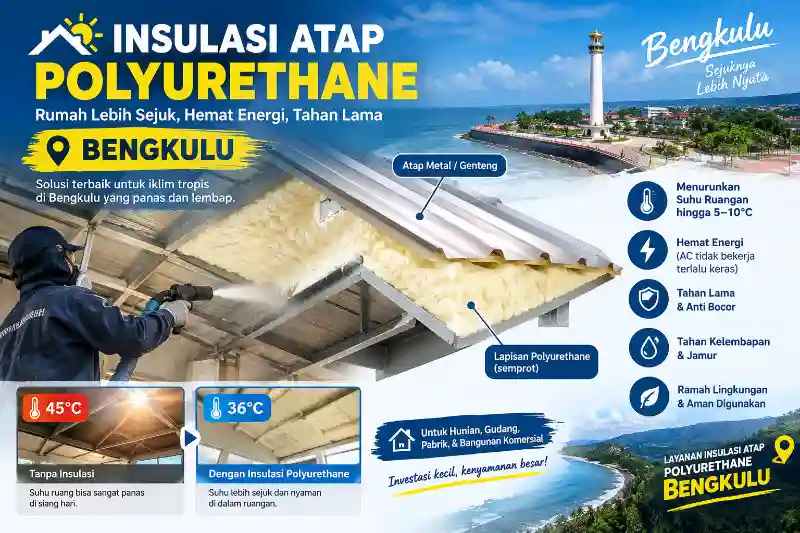 Jasa Polyurethane Spray Foam Bengkulu | Solusi Panas Atap