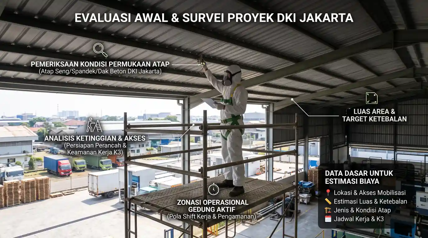 Proses jasa polyurethane spray foam DKI Jakarta pada atap bangunan