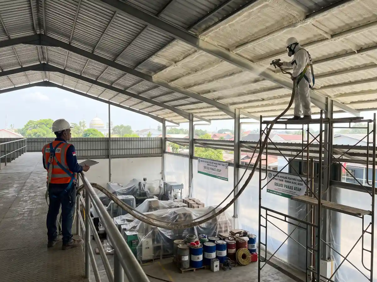 jasa polyurethane spray foam Aceh untuk insulasi atap terbaik