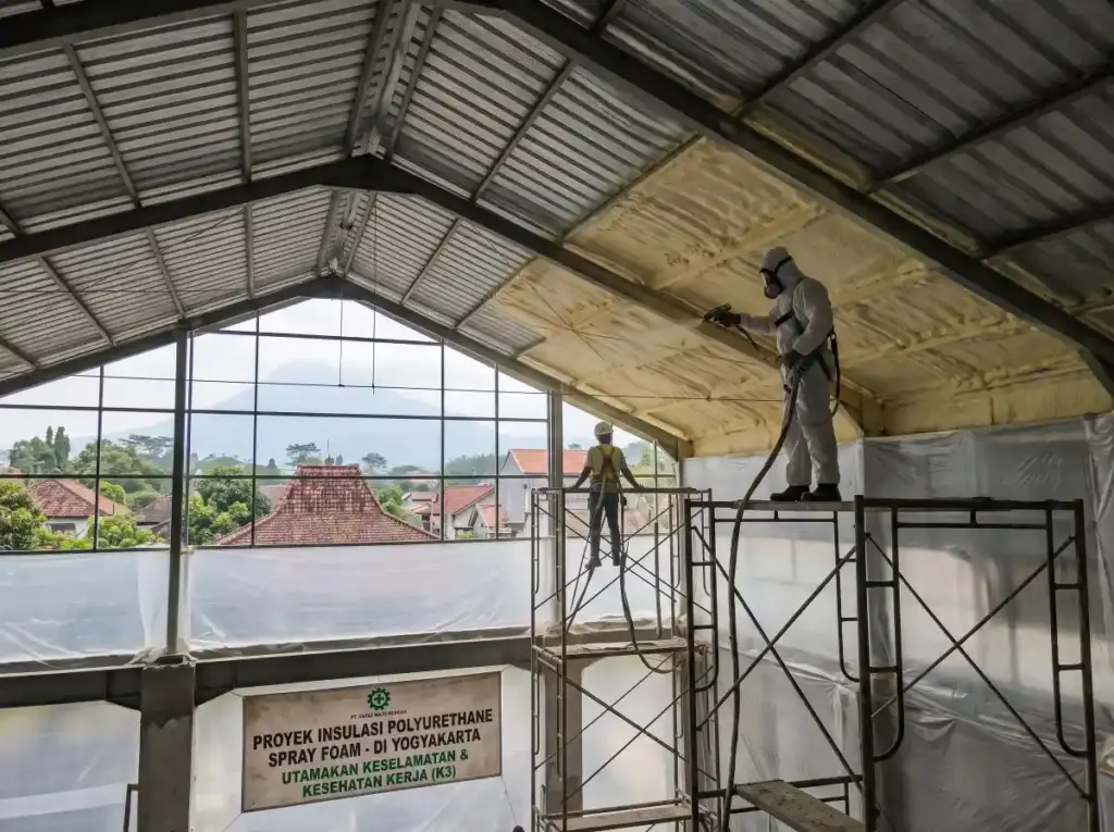 Jasa Polyurethane Spray Foam DI Yogyakarta | Insulasi Atap