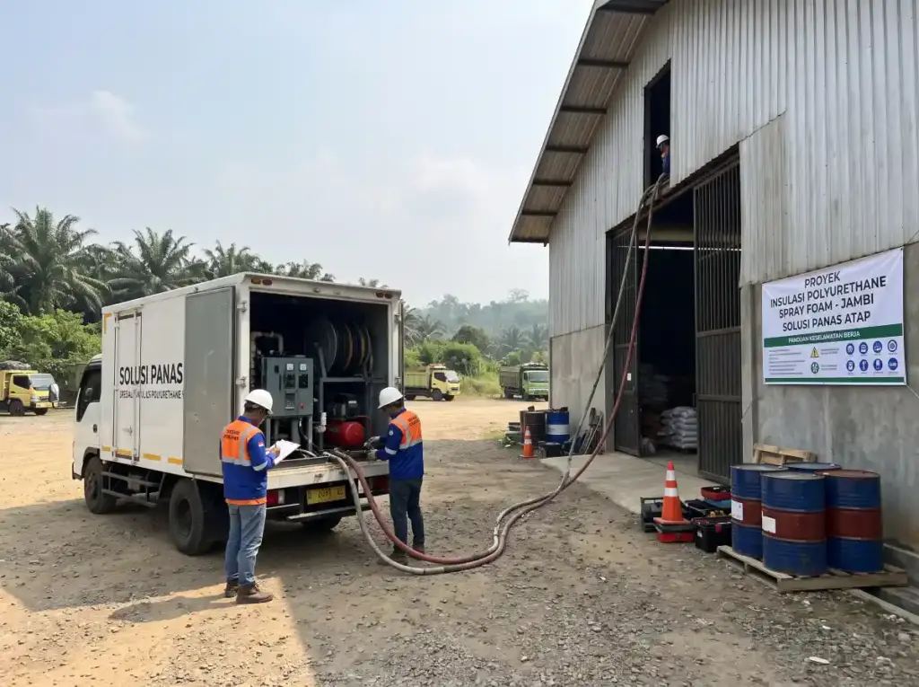 Jasa Polyurethane Spray Foam Jambi | Insulasi Atap