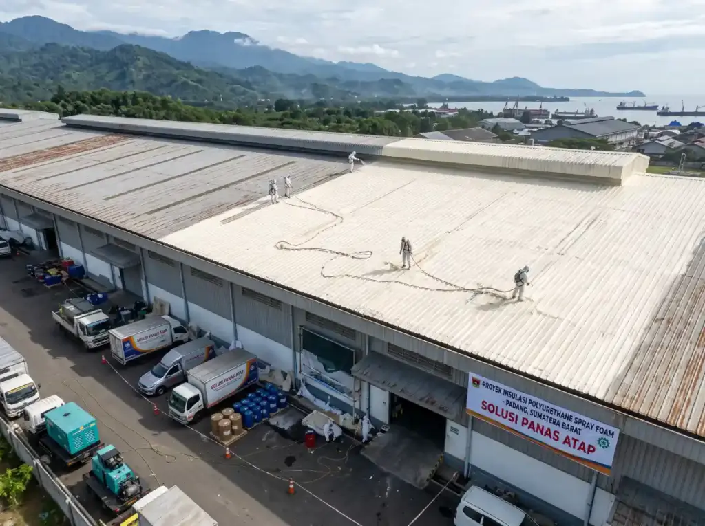 Jasa Polyurethane Spray Foam Sumatera Barat | Insulasi Atap