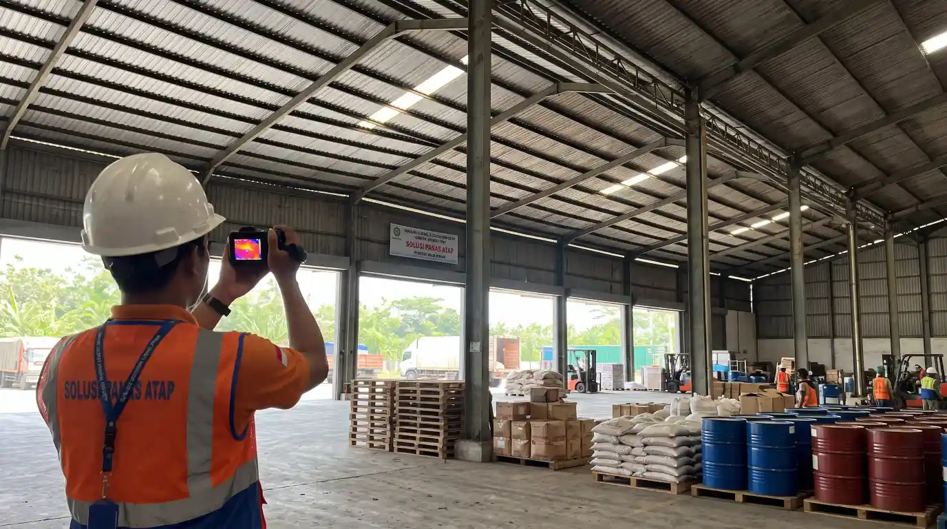 Analisis masalah panas atap gudang dan bangunan di Jambi