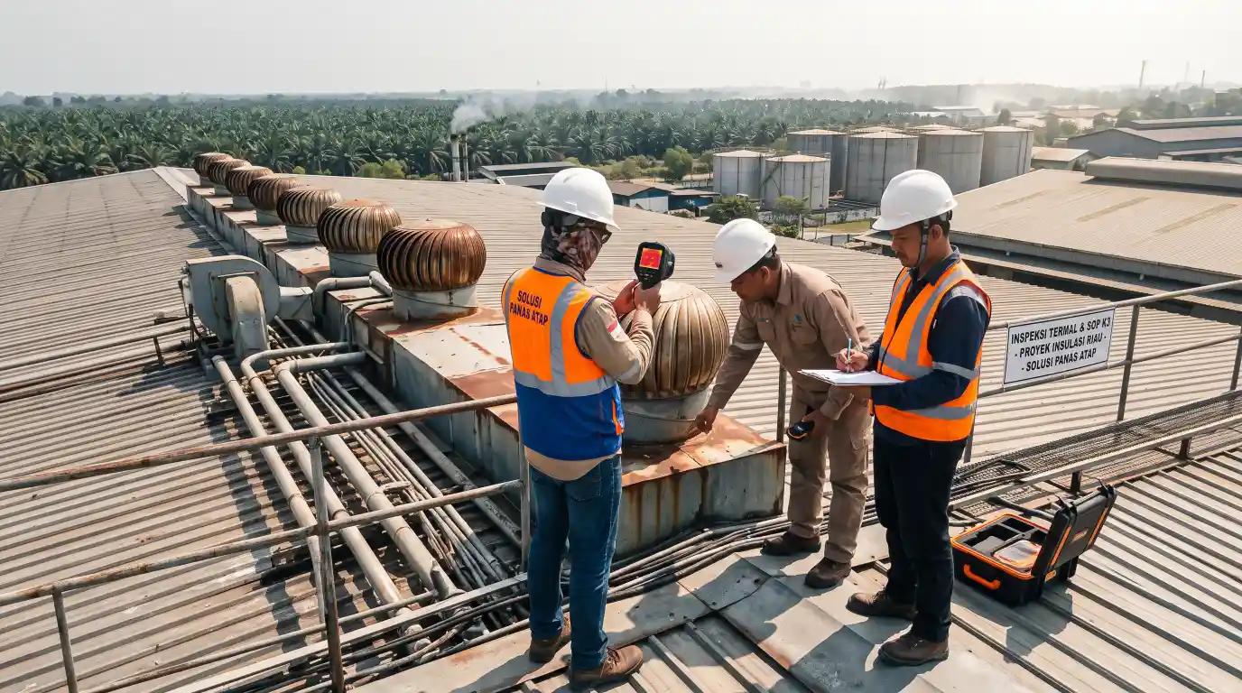 Analisis masalah panas atap gudang dan bangunan di Riau