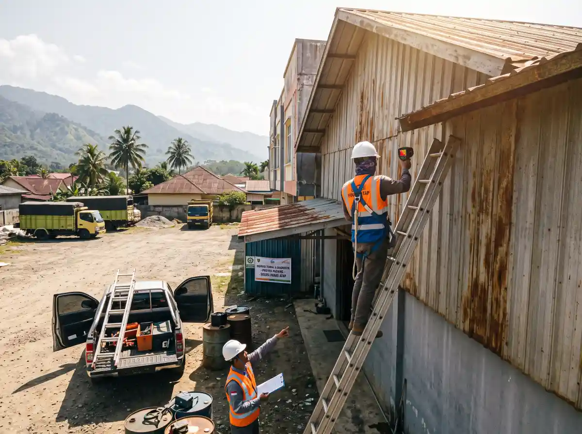 Analisis masalah panas atap gudang dan bangunan di Sumatera Barat